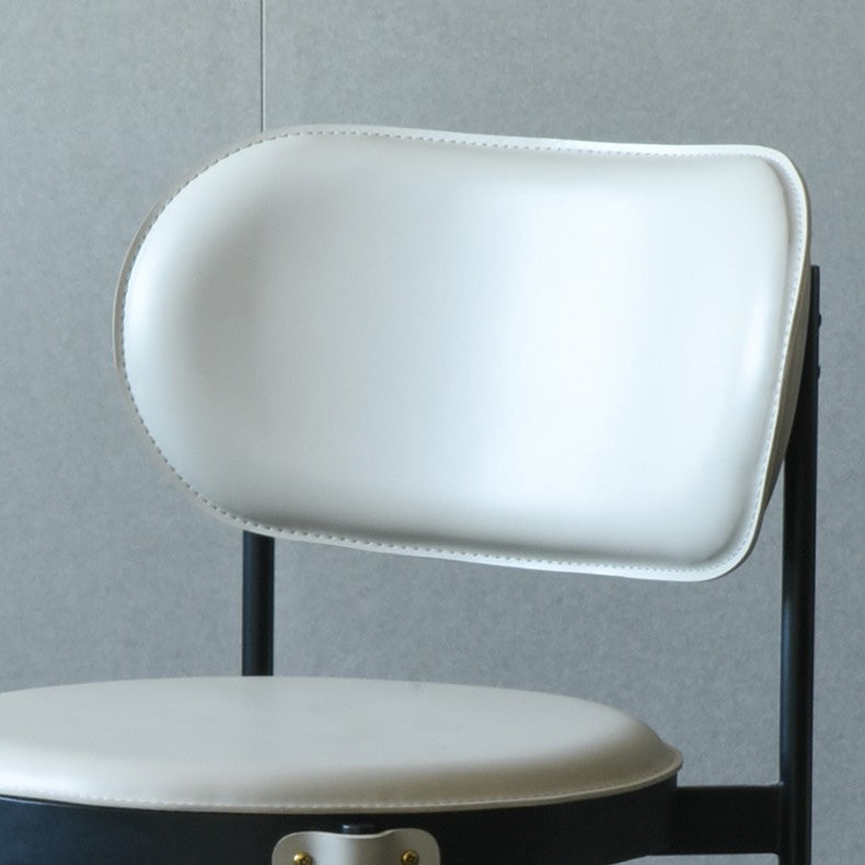 Industrial Open Back Dining Chair Black Legs Dining Side Chair