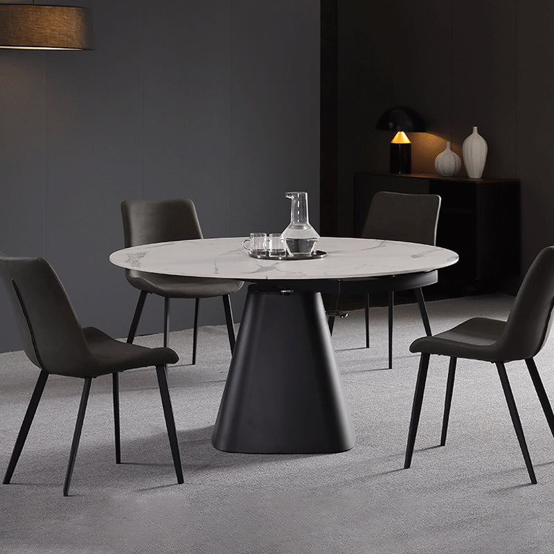 PU Leather Dining Chairs Industrial Style Parsons Armless Chair