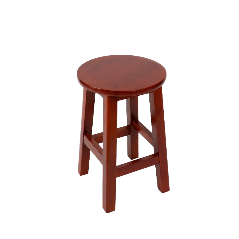 Modern Style Bar Stool Solid Wood Backless Bar Stools for Dining Room