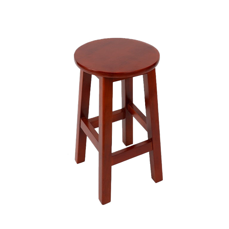 Modern Style Bar Stool Solid Wood Backless Bar Stools for Dining Room