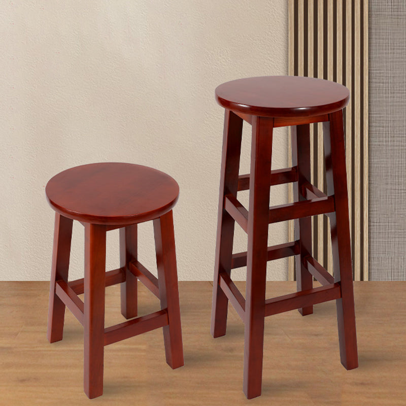 Modern Style Bar Stool Solid Wood Backless Bar Stools for Dining Room