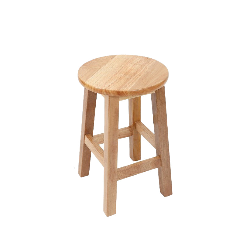 Modern Style Bar Stool Solid Wood Backless Bar Stools for Dining Room