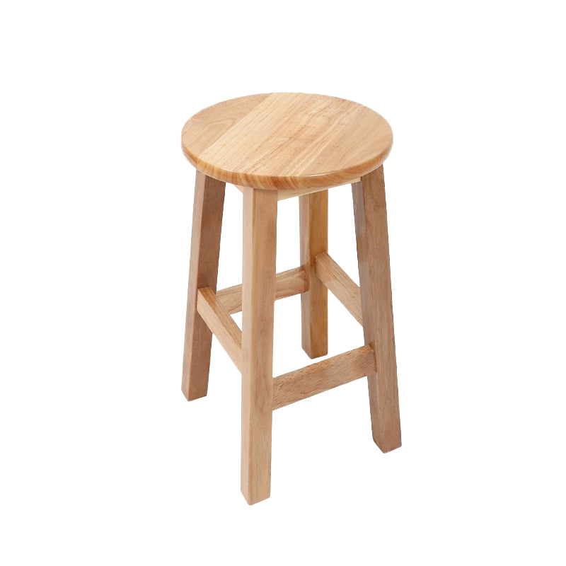 Modern Style Bar Stool Solid Wood Backless Bar Stools for Dining Room
