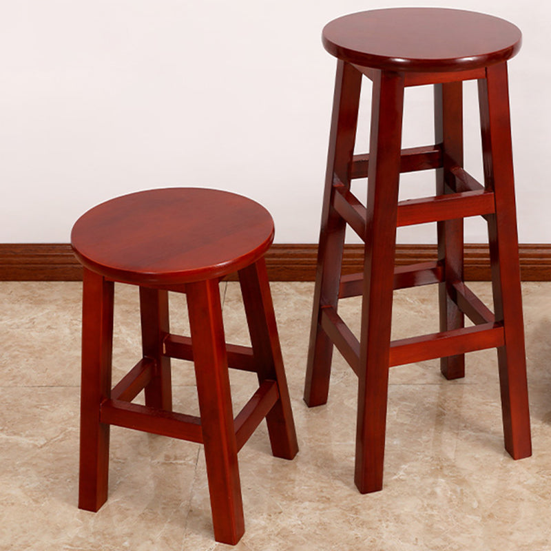 Modern Style Bar Stool Solid Wood Backless Bar Stools for Dining Room