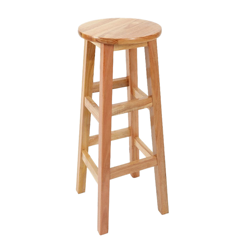 Modern Style Bar Stool Solid Wood Backless Bar Stools for Dining Room