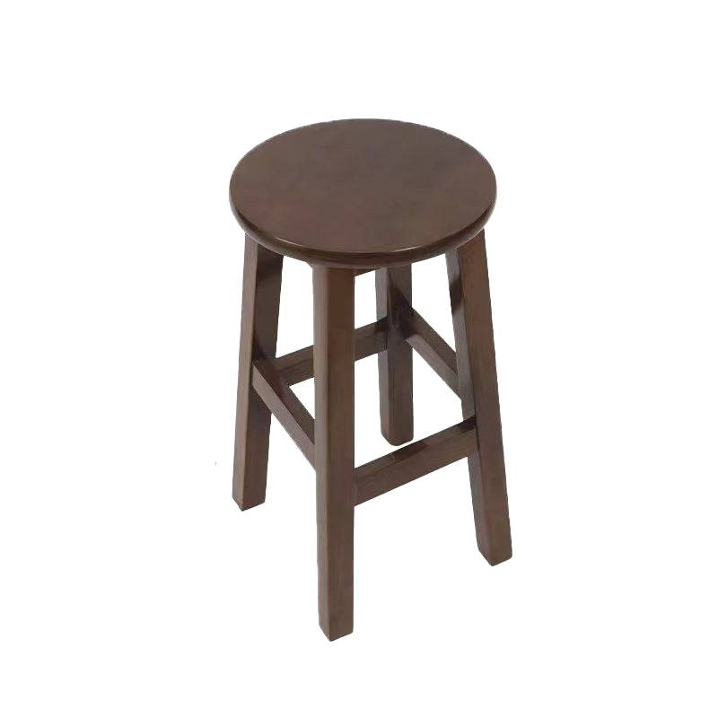 Modern Style Bar Stool Solid Wood Backless Bar Stools for Dining Room