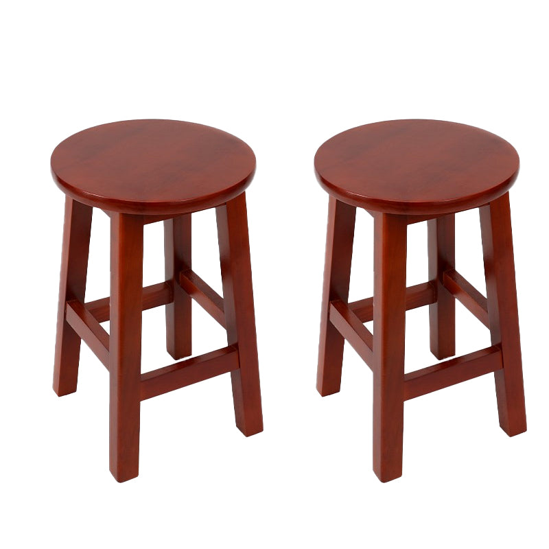 Modern Style Bar Stool Solid Wood Backless Bar Stools for Dining Room