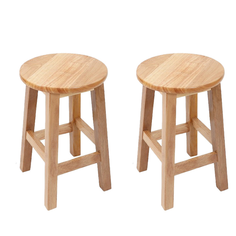 Modern Style Bar Stool Solid Wood Backless Bar Stools for Dining Room