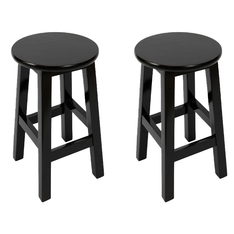 Modern Style Bar Stool Solid Wood Backless Bar Stools for Dining Room