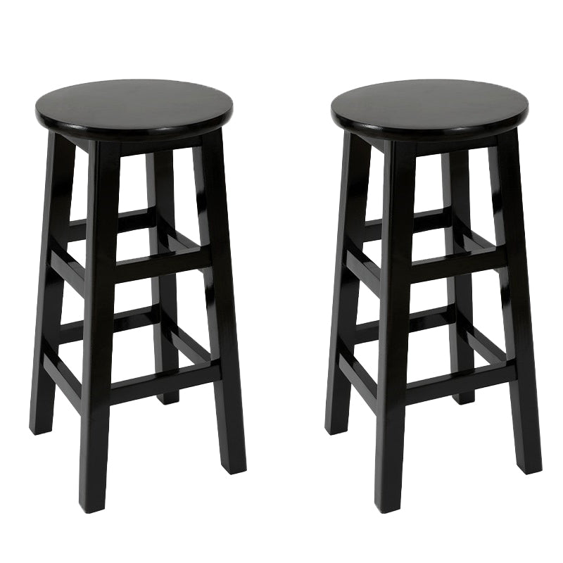 Modern Style Bar Stool Solid Wood Backless Bar Stools for Dining Room