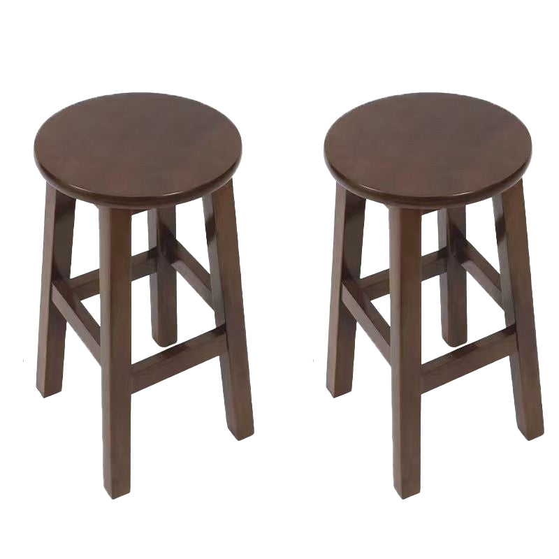 Modern Style Bar Stool Solid Wood Backless Bar Stools for Dining Room