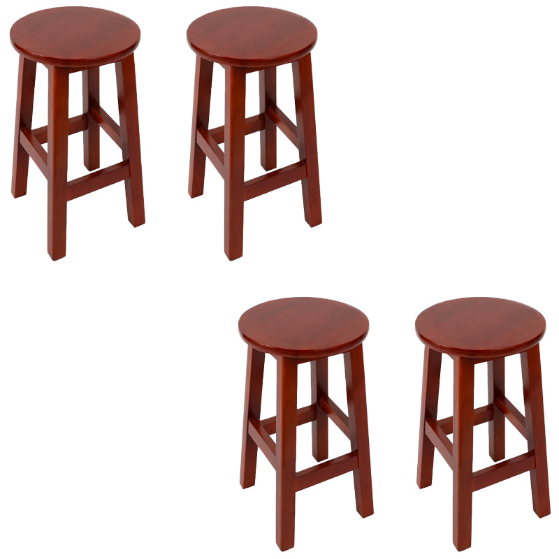 Modern Style Bar Stool Solid Wood Backless Bar Stools for Dining Room