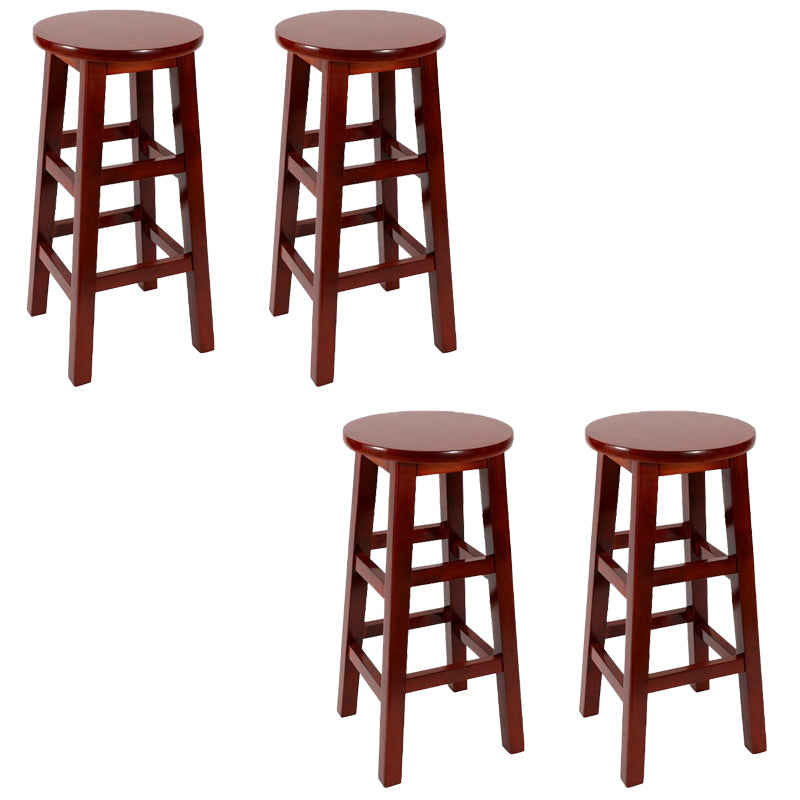 Modern Style Bar Stool Solid Wood Backless Bar Stools for Dining Room