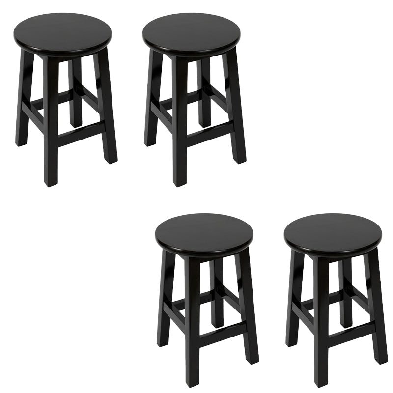 Modern Style Bar Stool Solid Wood Backless Bar Stools for Dining Room