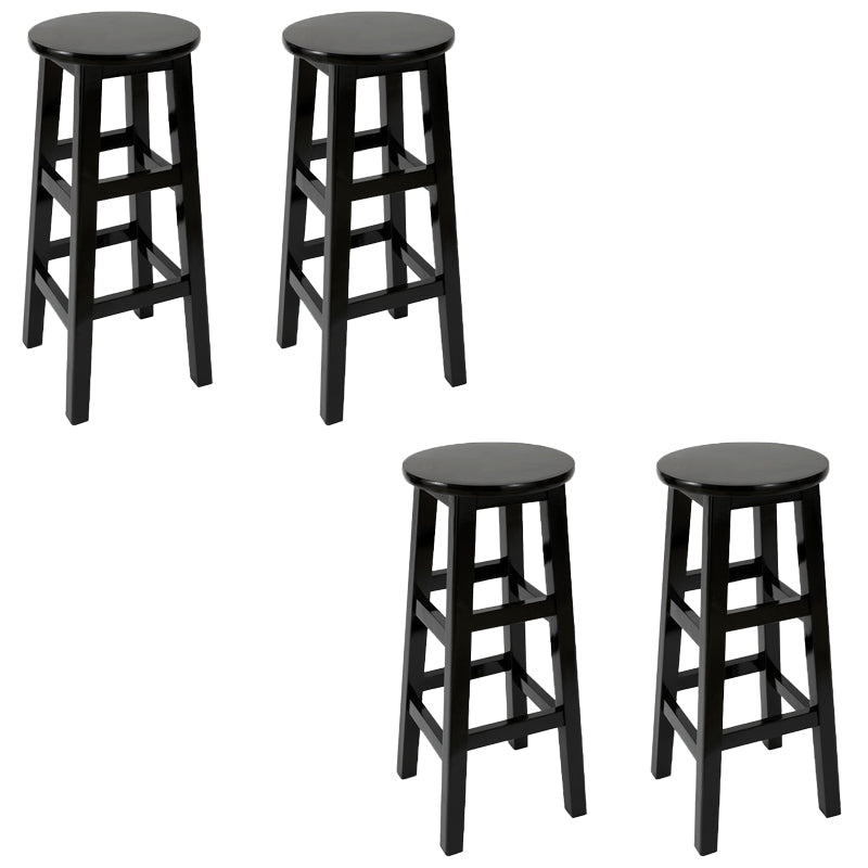 Modern Style Bar Stool Solid Wood Backless Bar Stools for Dining Room