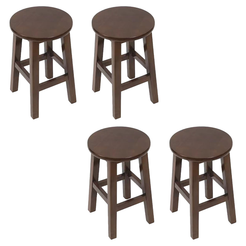 Modern Style Bar Stool Solid Wood Backless Bar Stools for Dining Room