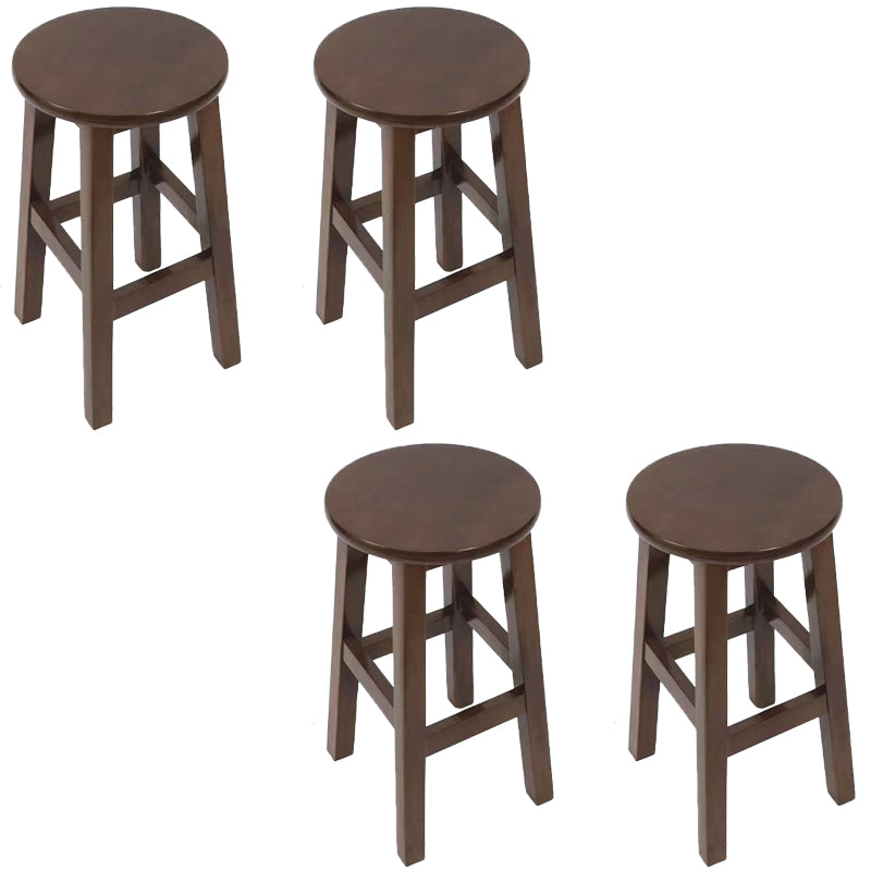 Modern Style Bar Stool Solid Wood Backless Bar Stools for Dining Room