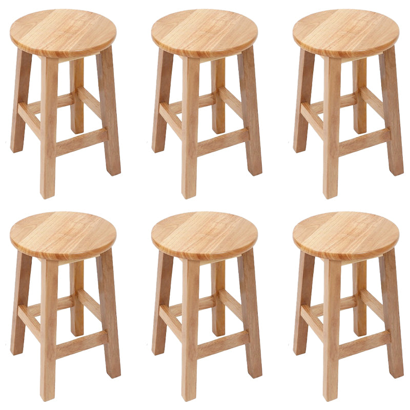 Modern Style Bar Stool Solid Wood Backless Bar Stools for Dining Room