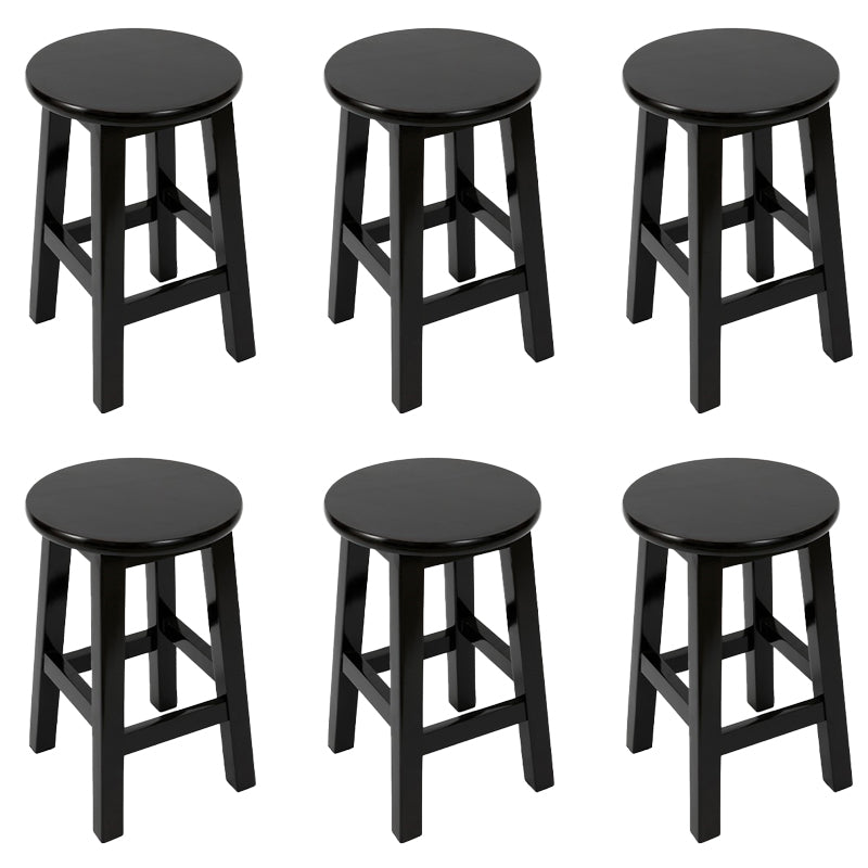 Modern Style Bar Stool Solid Wood Backless Bar Stools for Dining Room