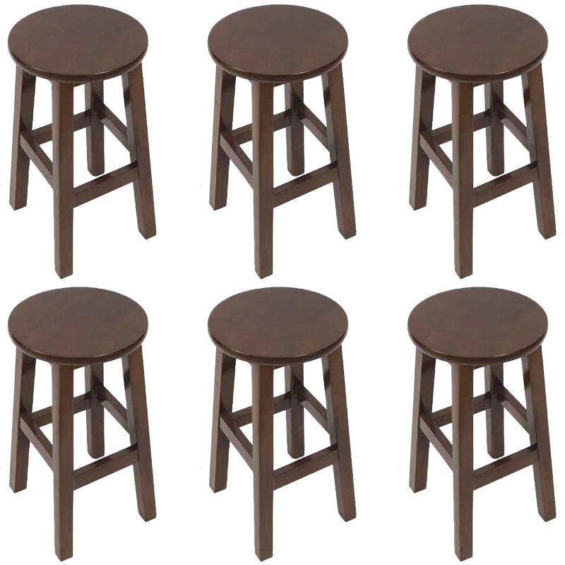 Modern Style Bar Stool Solid Wood Backless Bar Stools for Dining Room