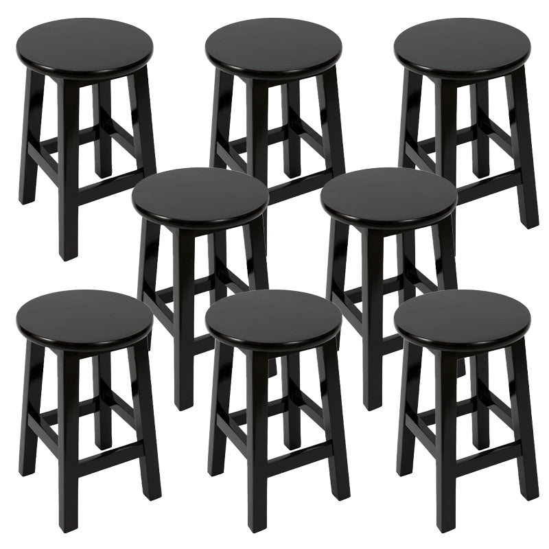 Modern Style Bar Stool Solid Wood Backless Bar Stools for Dining Room