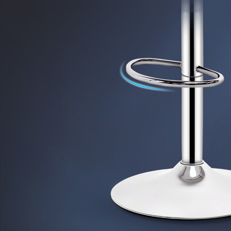 Plastic Low Back Barstools Adjustable Height Bar Stools with Metal Base