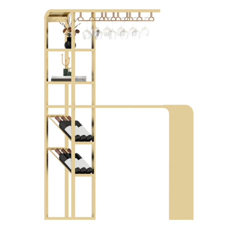 Contemporary Style Rectangle Bar Table Stone Bar Height Table with Storage