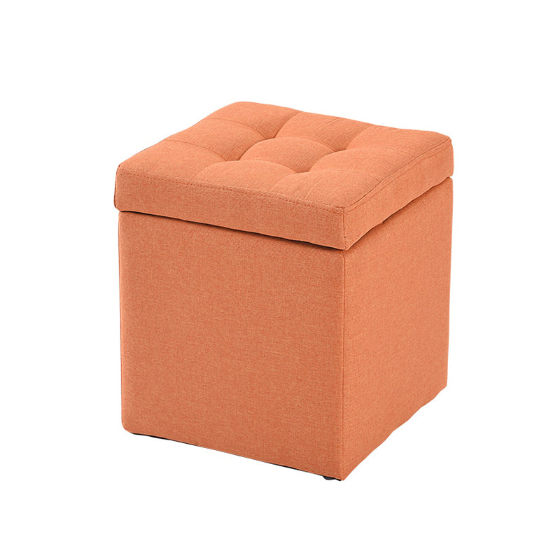 Modern Style Ottoman Cotton Square Indoor Ottoman with Storage