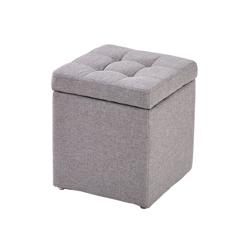 Modern Style Ottoman Cotton Square Indoor Ottoman with Storage