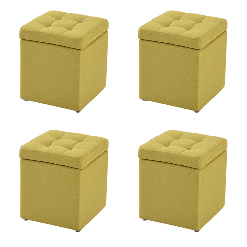 Modern Style Ottoman Cotton Square Indoor Ottoman with Storage