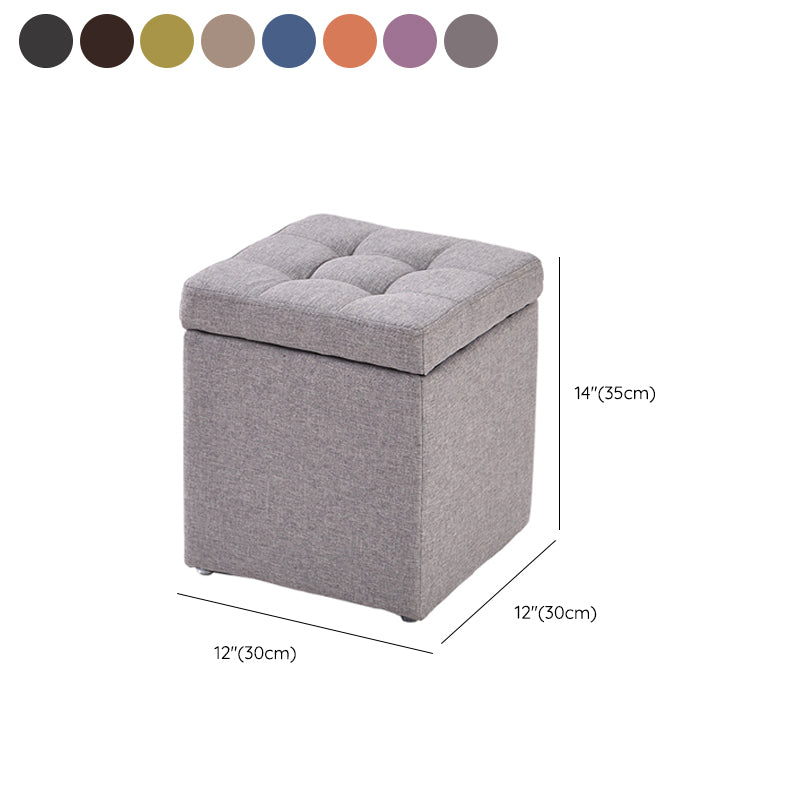 Modern Style Ottoman Cotton Square Indoor Ottoman with Storage