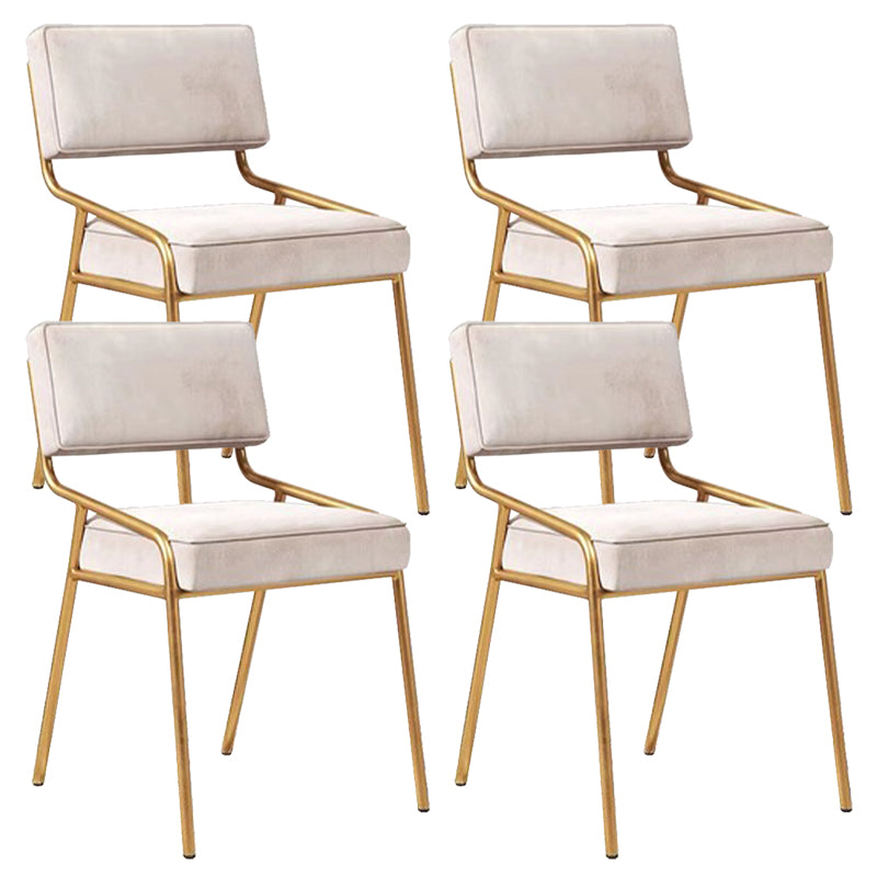 Glam Home Dining Room Chair Upholstered Armless Dining Chairs