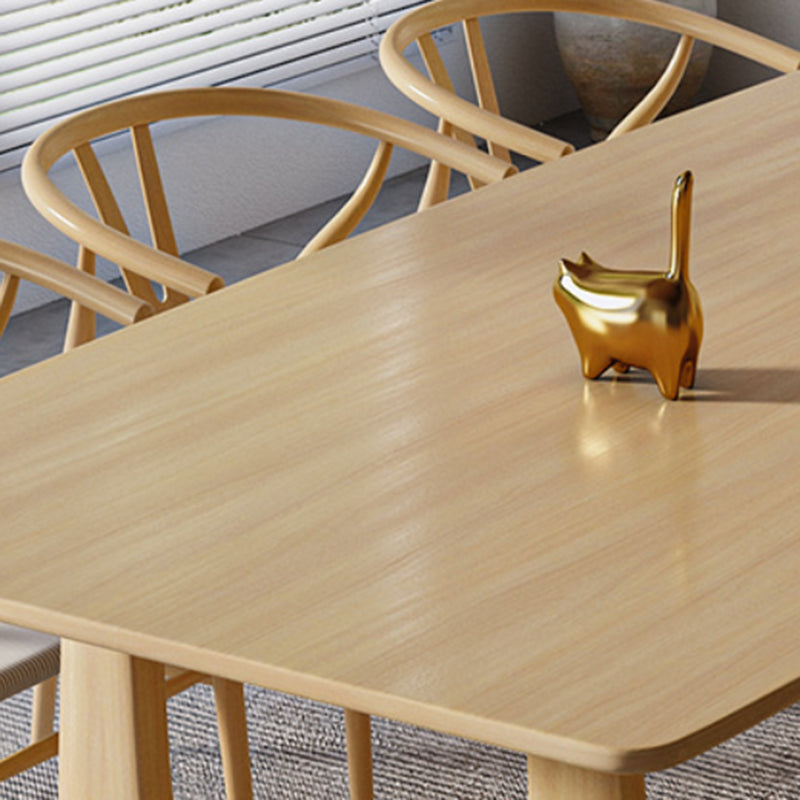 Modern 1/2/4/7 Pieces Dining Set Rectangle Pine Wood Dining Table for Dining Room