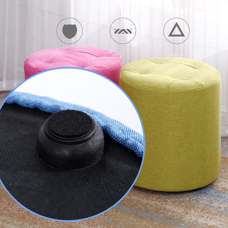 Modern Cotton Pouf Round Stain Resistant Solid Color Pouf for Living Room