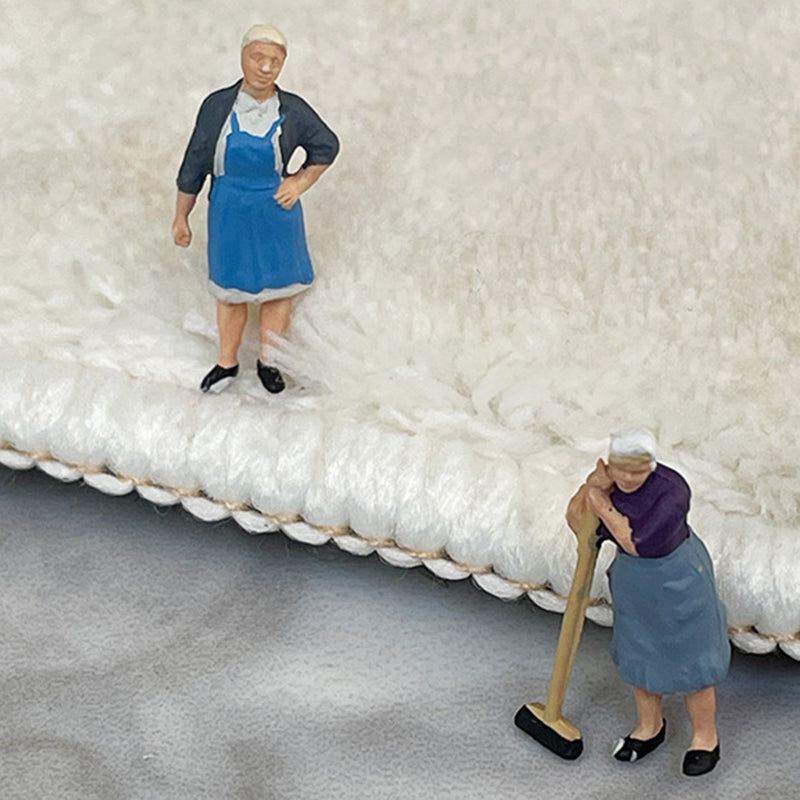 White Casual Rug Polyester Color Piece Rug Washable Rug for Living Room