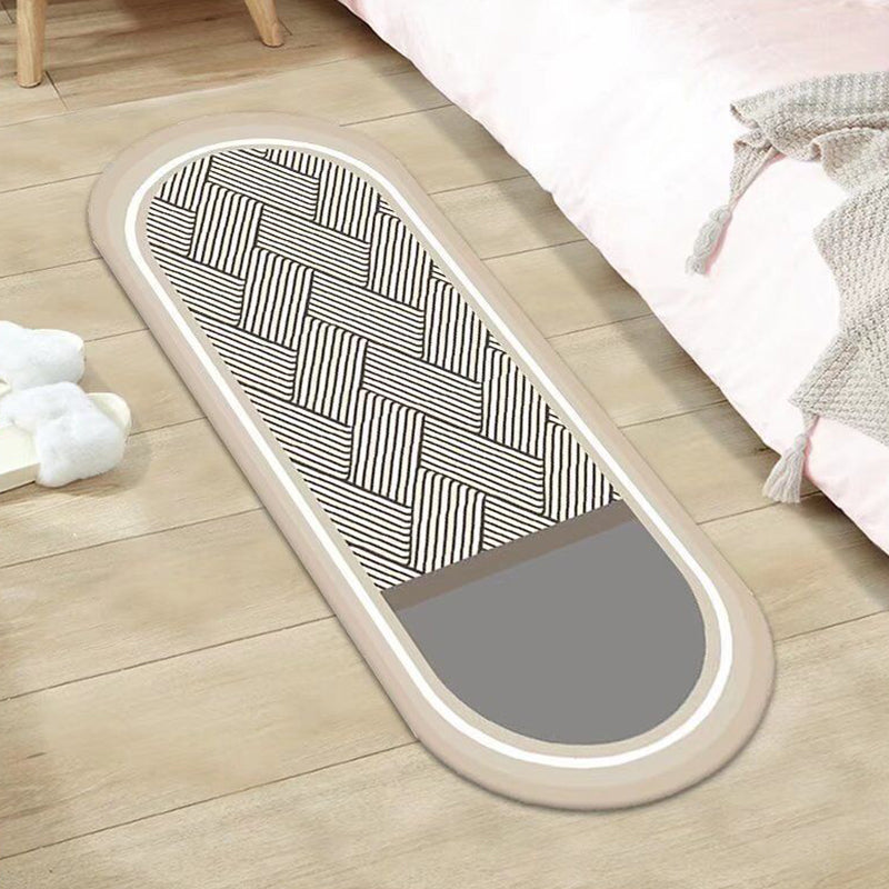 Orange Casual Rug Flower Polyester Rug Stain Resistant Rug for Living Room