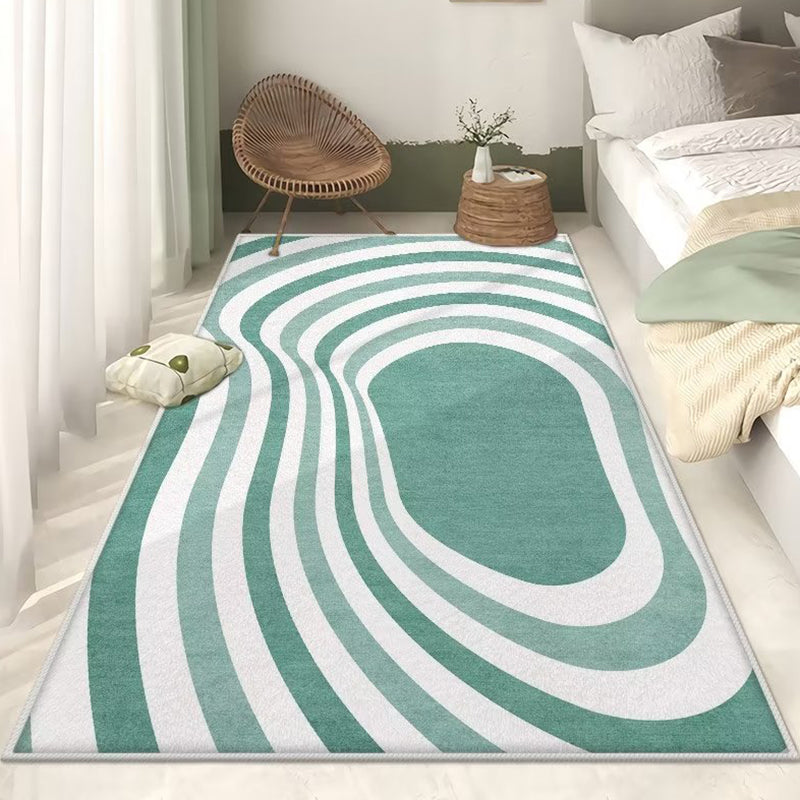 Yellow Striped Carpet Nordic Polyester Carpet Washable Carpet for Home Decor