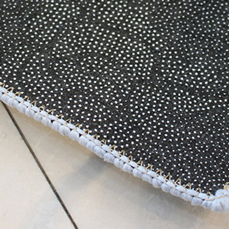 Yellow Nordic Rug Color Block Polyester Rug Stain Resistant Rug for Living Room