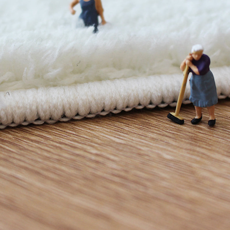 Light Green Check Pattern Rug Modern Polyester Rug Washable Rug for Drawing Room