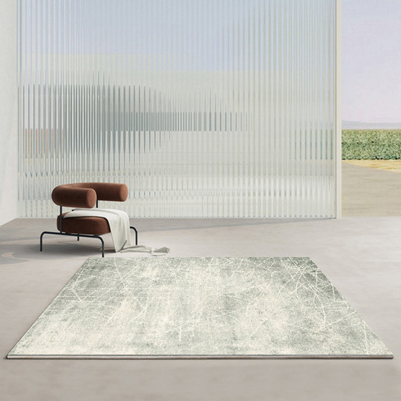 Light Green Check Pattern Rug Modern Polyester Rug Washable Rug for Drawing Room