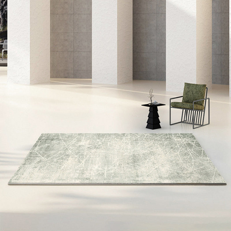 Light Green Check Pattern Rug Modern Polyester Rug Washable Rug for Drawing Room
