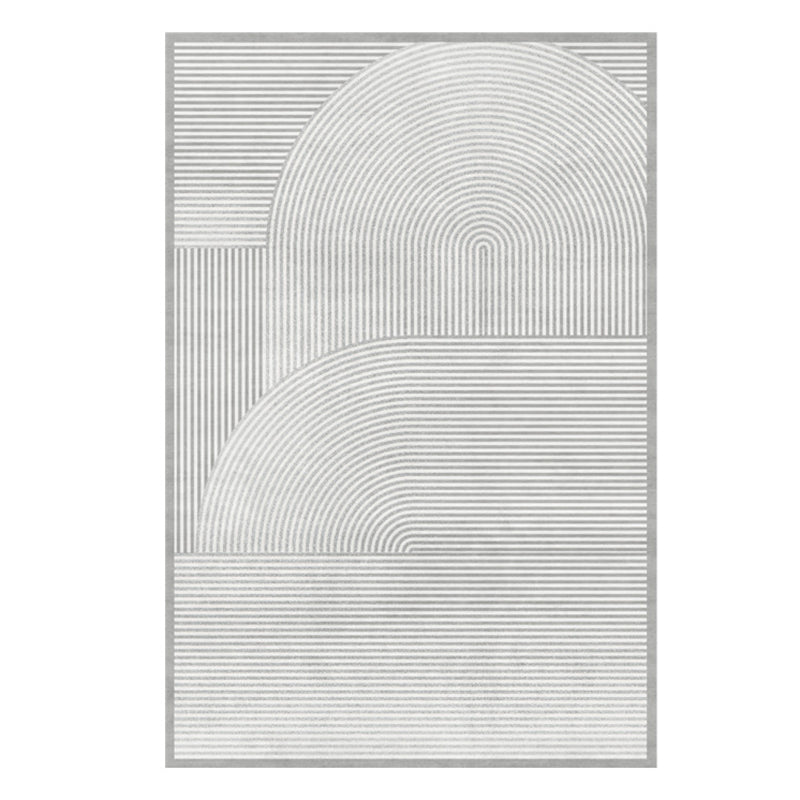 Orange Modern Area Carpet Polyester Graphic Carpet Washable Carpet for Home Decor