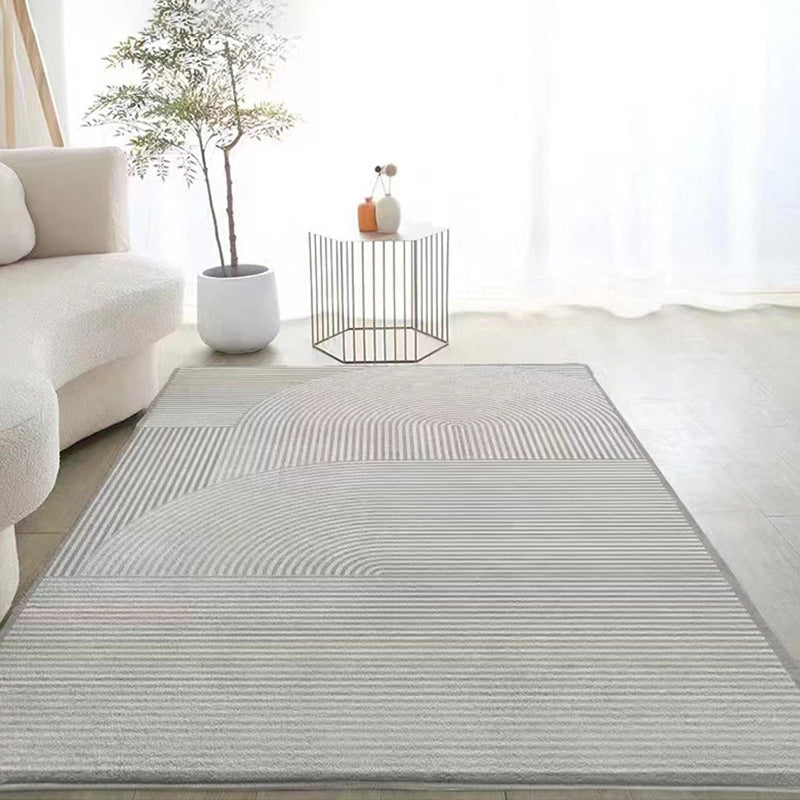 Orange Modern Area Carpet Polyester Graphic Carpet Washable Carpet for Home Decor