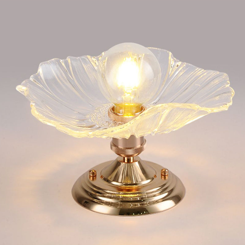 Nordic Style Ceiling Light Circle Shape Ceiling Lamp with Glass Shade for Bedroom