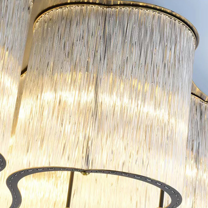 Nordic Style Ceiling Light Cloud Shape Ceiling Lamp with Glass Shade for Bedroom