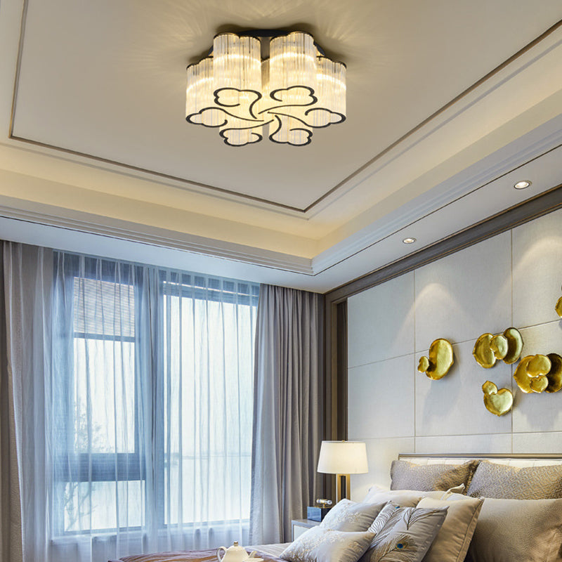 Nordic Style Ceiling Light Cloud Shape Ceiling Lamp with Glass Shade for Bedroom