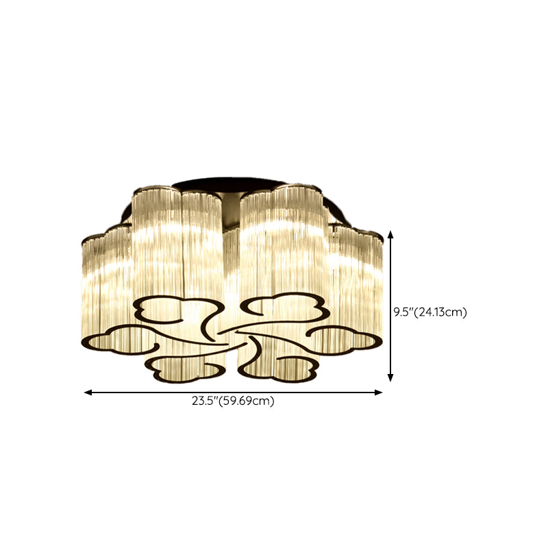 Nordic Style Ceiling Light Cloud Shape Ceiling Lamp with Glass Shade for Bedroom