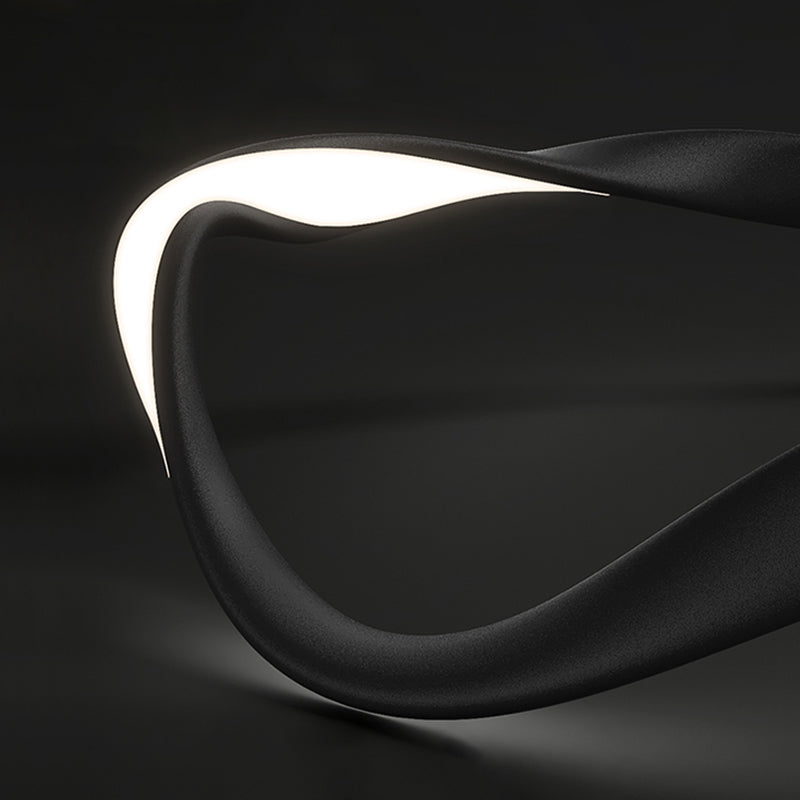 Dark Black Modern LED Kitchen Island Fixture Aluminum Modern Ceiling Pendant Lighting