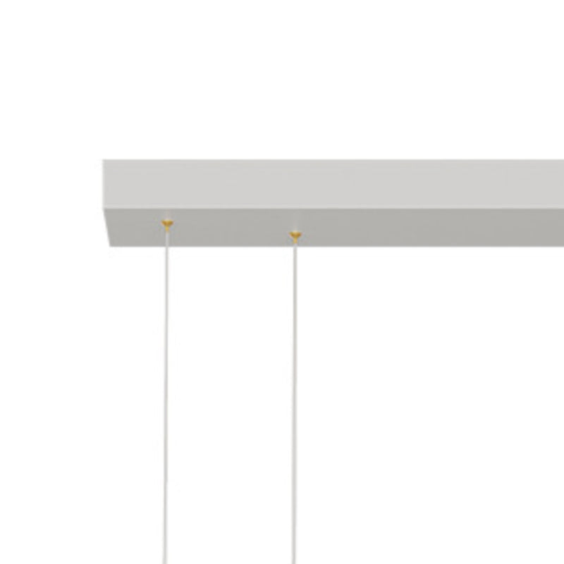 Linear Modern 3 - Light Ceiling Pendant Fixture in Matte LED White Kitchen Island Fixture