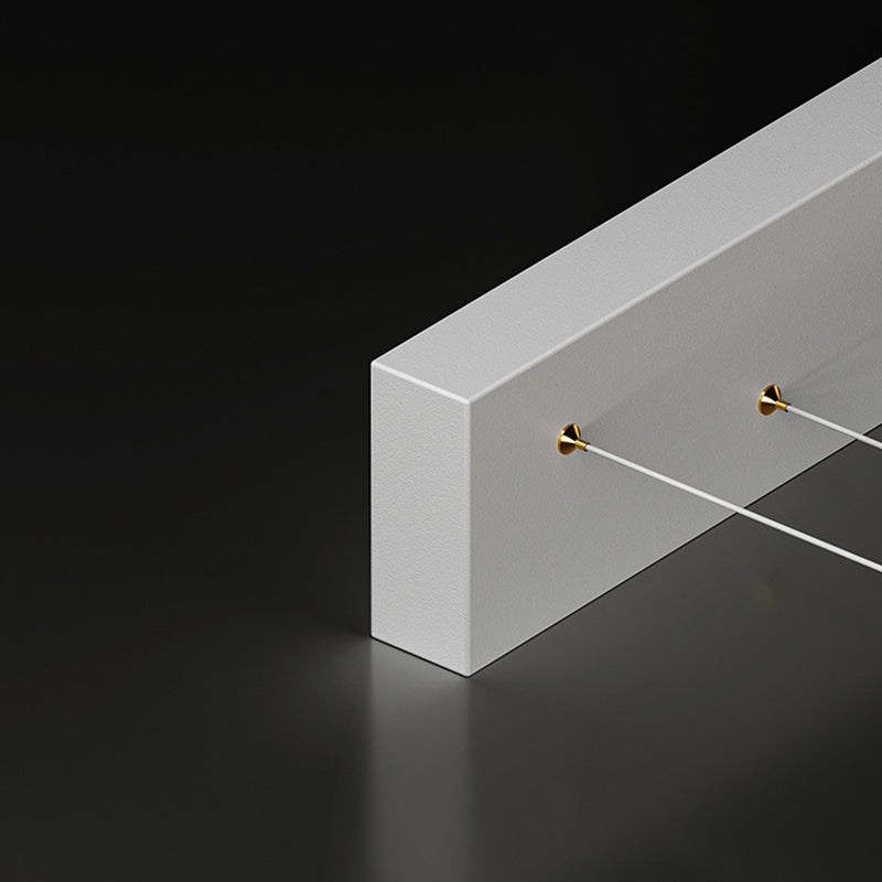 Linear Modern 3 - Light Ceiling Pendant Fixture in Matte LED White Kitchen Island Fixture